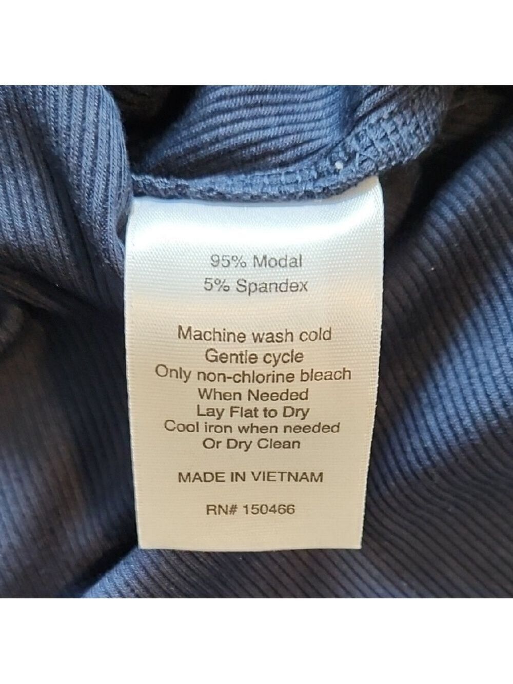 Sleeveless Navy Mock Tank Top - Picture 5 of 8
